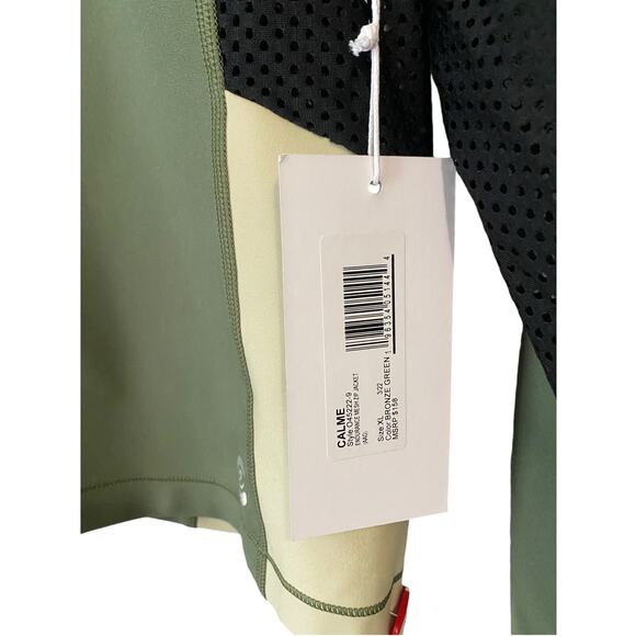 NWT Johnny Was Calme Endurance Mesh Full Zip Jacket XL Green Athletic Activewear - Picture 12 of 16